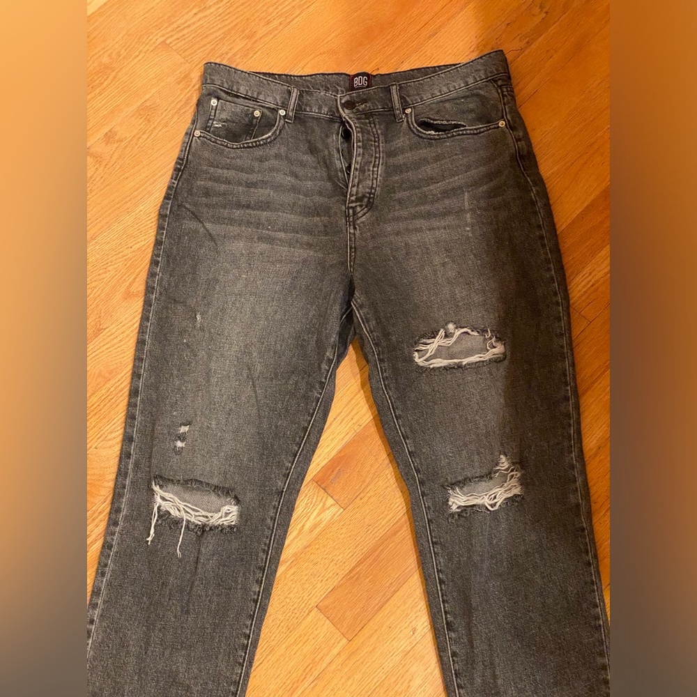 Black BDG high waisted straight leg jean